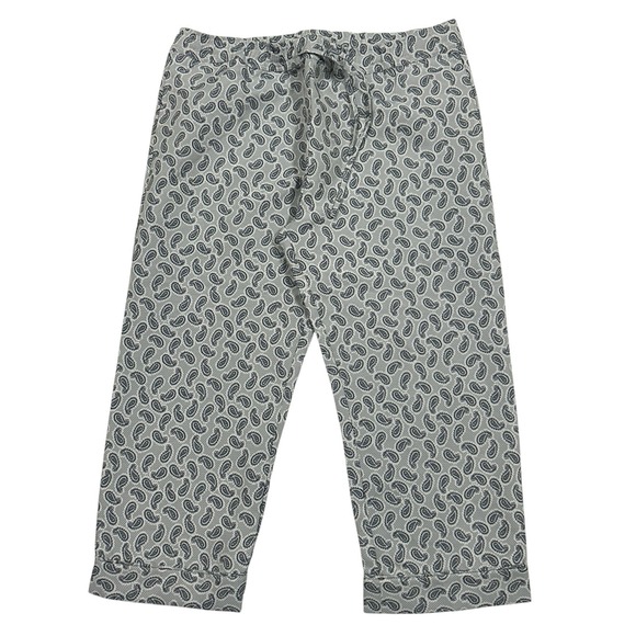 Buru Pants - Buru Women's Pants Size Large Blue Paisley Print Cotton Lounge Bootcut‎ Casual
